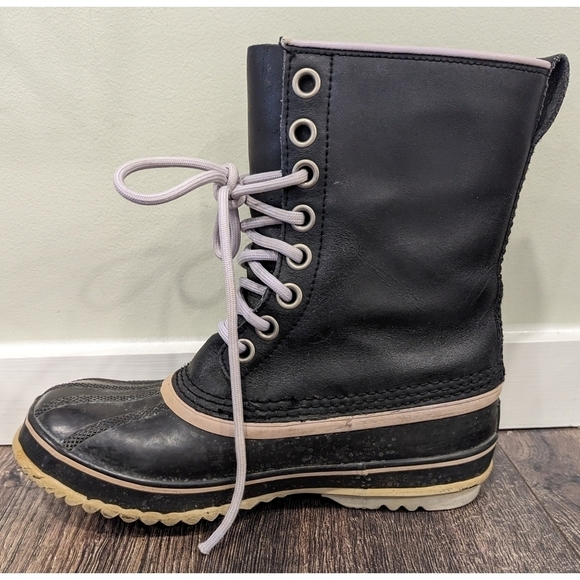 Sorel 1964 Premium Waterproof Canvas Winter Boots in Black Size 7 - Picture 4 of 13